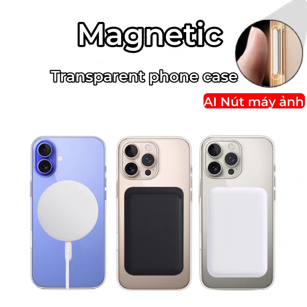 [Chất lượng hàng đầu chính thức 1: 1] Silicone lỏng từ tính cho iphone 16 / 15 / 14 / Pro / Pro Max / Plus / ốp điện thoại Hoạt hình bật lên được trang bị nút điều khiển máy ảnh