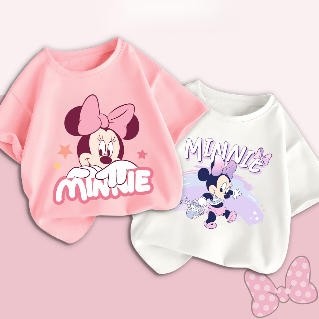 Áo thun trẻ em in hình hoạt hình dễ thương Mickey Mouse, phong cách Hàn Quốc, thời trang thoải mái cho bé trai và bé gái