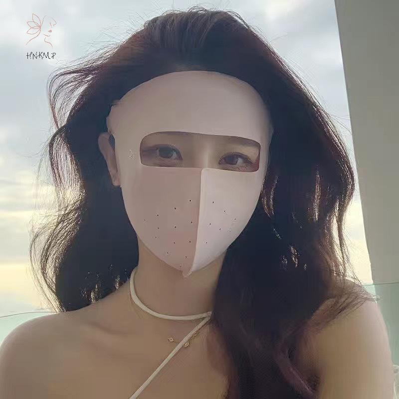 Mặt nạ chống nắng HNKMP Facekini Ice Silk Anti-UV Thin Cover Full Face .