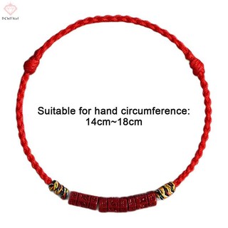 Pcwfkef Handmade Cinnabar Hạt Vòng Tay Dây Đỏ Thắt Nút May Mắn Lắc Tay Dành Cho Nữ Người Yêu Bạn Thân Nhất Phụ Kiện Trang Sức Quà Tặng Mới