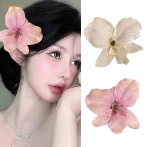 Siyuyan Mô Phỏng Hoa Lan Kẹp Tóc Hoa Kẹp Tóc Cho Nữ Bên Biển Kẹp Tóc Bên Kẹp Phụ Kiện Tóc Thời Trang VN