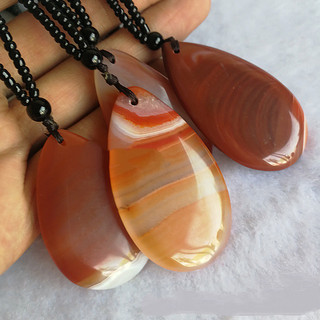 Mã Não Ngọc Mặt Dây Chuyền Nhỏ Đỏ Xanh Mã Não Giọt Nước Linh Tinh Mặt Dây Chuyền Nhỏ