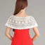 Khăn choàng ren ESSENCEH, Khăn choàng ren rỗng màu tinh khiết, Khăn choàng phòng điều hòa Shrug Cape Poncho Xuân Thu