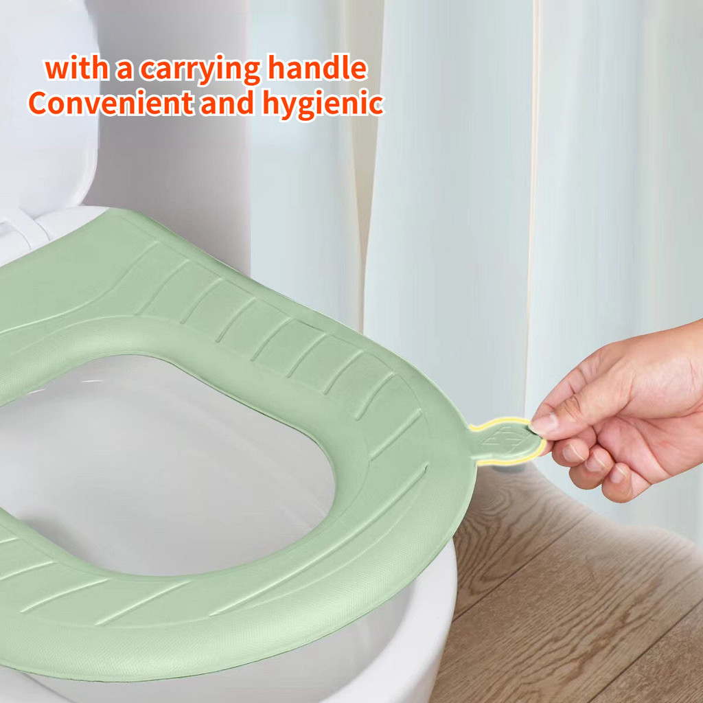Eva Chống Thấm Nước Mềm Bồn Cầu Bọc Ghế Thảm Vệ Sinh Có Tay Cầm Đa Năng Ấm Áp Bồn Cầu Đệm Rửa Đa Năng Áp Dụng Trong Mọi Mùa