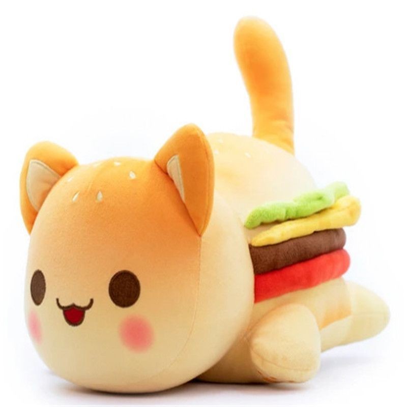 Gối Ôm Nhồi Bông Hình Mèo Aphmau/Bánh Mì/Bánh Sandwich/Bánh Mì/Thức Ăn Đáng Yêu Cho Trẻ Em