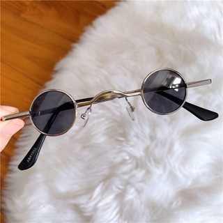 Kính râm JOYFULLIFE Punk, Kính râm tròn nhỏ khung kim loại màu kẹo, Kính mắt thời trang UV400 ngoài trời