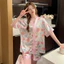 Bộ Đồ Ngủ Nữ Mùa Hè Ice Silk Tay Ngắn Thoải Mái Hoạt Hình Hợp Thời Trang Thoáng Mát Homewear