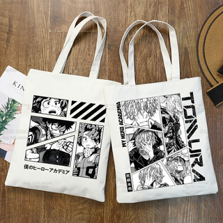 2024 Anime Thời Trang My Hero Giới Học Thuật Túi Đeo Vai Vải Tote Eco Todoroki Bakugou Deku Túi Mua Sắm Vải Tote Túi Đựng Tay Thường Ngày Sử Dụng Hàng Ngày