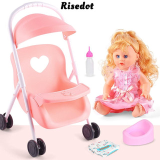 Risedot Mô Phỏng Xe Đẩy Cho Bé, Nhựa Tập Đi Giả Vờ Chơi Đồ Chơi Xe Đẩy Búp Bê, Phụ Kiện Búp Bê Chất Lượng Cao Quà Tặng Búp Bê Xe Đẩy Nhỏ