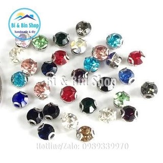 100 Viên Đá Đế S25-5,5mm Tròn 2D Hạt Pha Lê Đính kết Trang Phục, Làm Phụ Kiện Thời Trang