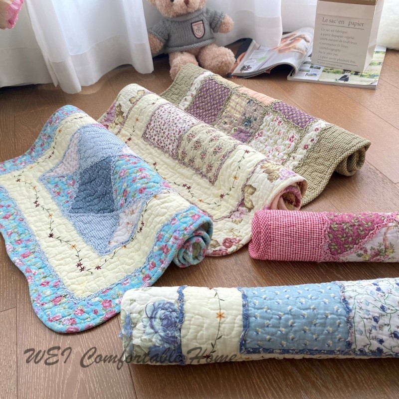 Thảm trải sàn cotton nguyên chất chống trượt, dày, thấm hút nước cho phòng tắm/nhà bếp