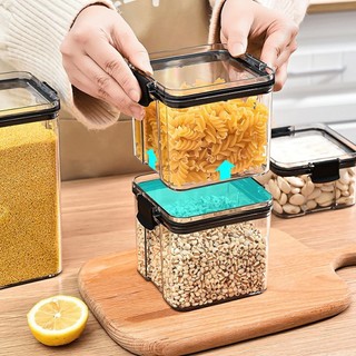 Hộp Nhựa Đựng Thực Phẩm Khô, Hộp Nhựa Đựng Ngũ Cốc Trong Suốt Nắp Kín Chống Ẩm SUNND
