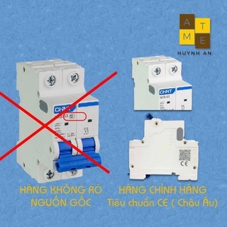 (HCM) Cầu dao Aptomat an toàn MCB NXB-63 2 Pha 6A - 63A dòng cắt 6kA, Hãng CHINT (Hàng chính hãng xuất khẩu)