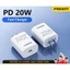 Cốc Sạc điện thoại PD 20W hãng Pisen, cổng Type C, hỗ trợ sạc nhanh cho i/P, I/Pad, Samsung, máy tính bảng