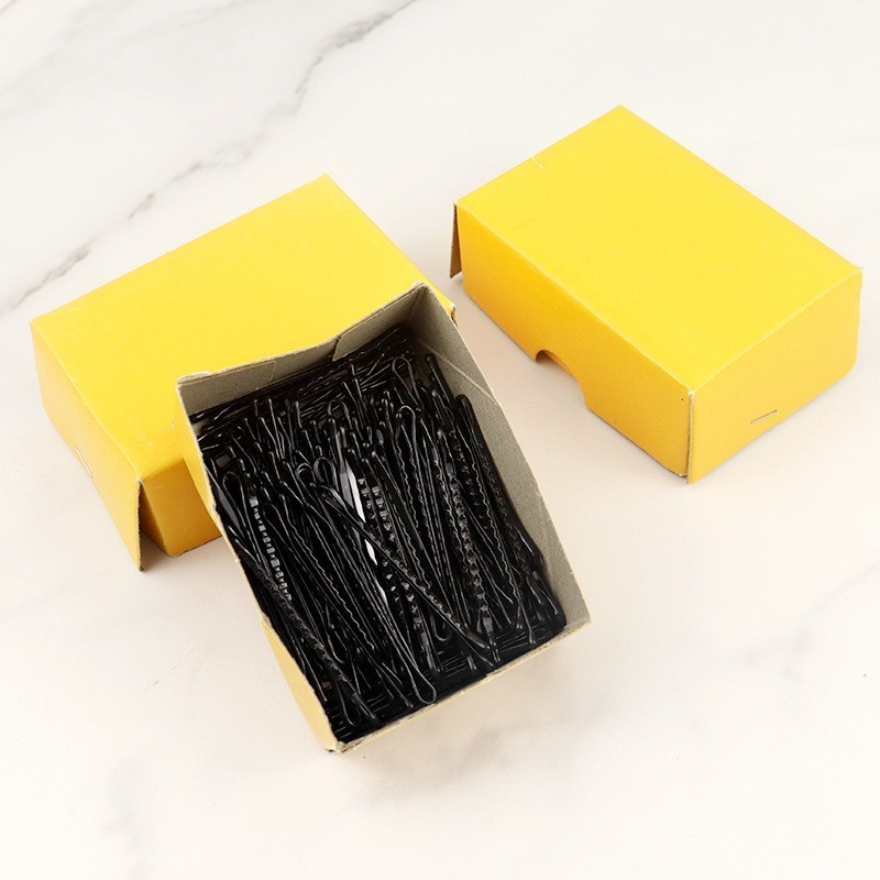 Kẹp Ghim Tăm Chữ Y hộp nhỏ bằng thép chống gỉ màu đen chuyên dùng cho makeup làm tóc gồm 100 chiếc