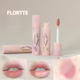 Flortte Lip Glaze Meilia Series Cat Milk Cake Lip Cream Lip Mud Matte Glitter Lip Glaze