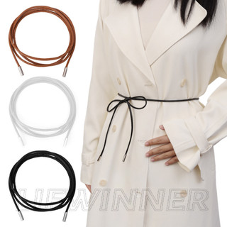 Thắt lưng dây tròn chống lỗ - Phụ kiện trang phục DIY - Thời trang, đơn giản, thanh lịch, màu trơn - Dây thắt lưng mỏng PU - Để trang trí quần áo - Thắt lưng