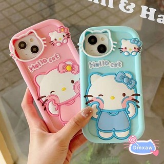 Ốp Điện Thoại Hello Kitty Dễ Thương Cho Vivo V30 V29 V27 V23 Pro V21 V21S V20 Pro iQOO U3 Neo 5 3 Z3 Z5 Y33S 5G Y73S Y52S Phim Hoạt Hình 3D Mèo Mèo Macarone Silicon Mềm Bảo Vệ