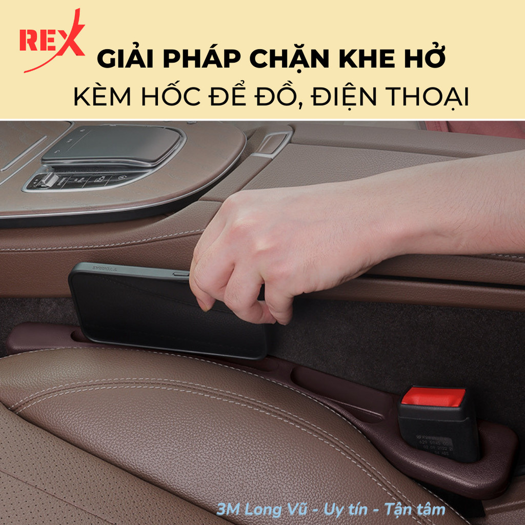 Chặn khe hở ghế ô tô REX R540 Chống rơi đồ, Lắp đặt nhanh chóng