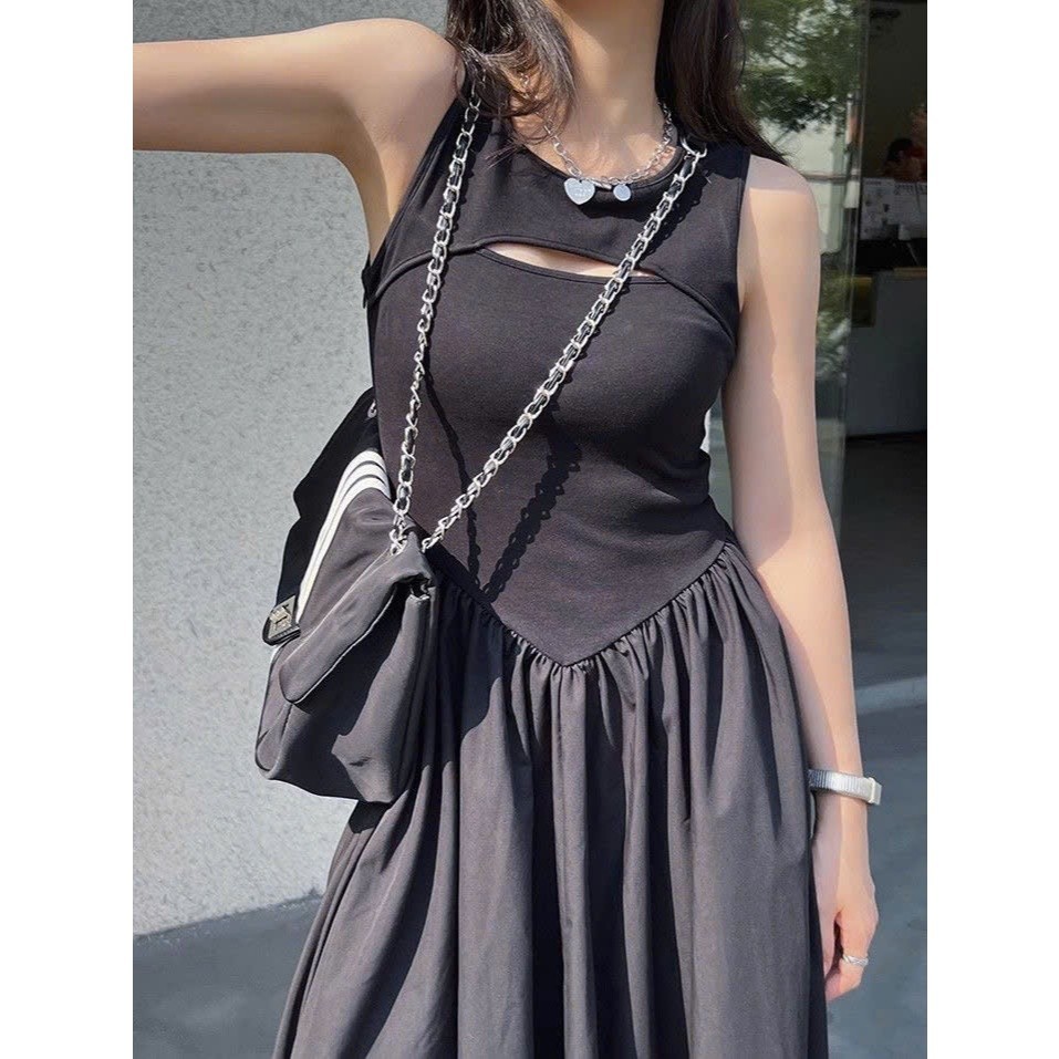 Váy đầm nữ dáng dài bồng xoè thiết kế cách điệu gợi cảm phong cách trẻ trung thanh lịch BA SP257