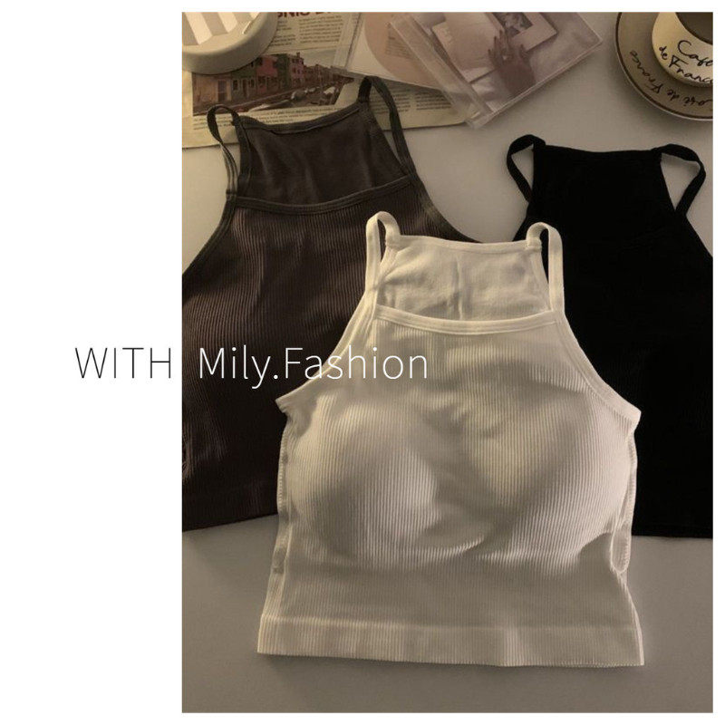 Milyfashion Áo Hai Dây Có Đệm Ngực Họa Tiết Kẻ Sọc Thời Trang Mới Phù Hợp Với Nữ