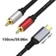 Cáp âm thanh btsg Type C sang 2RCA Bộ chuyển đổi USB C sang 2RCA cho âm thanh nổi và bộ khuếch đại ô tô cho điện thoại 15
