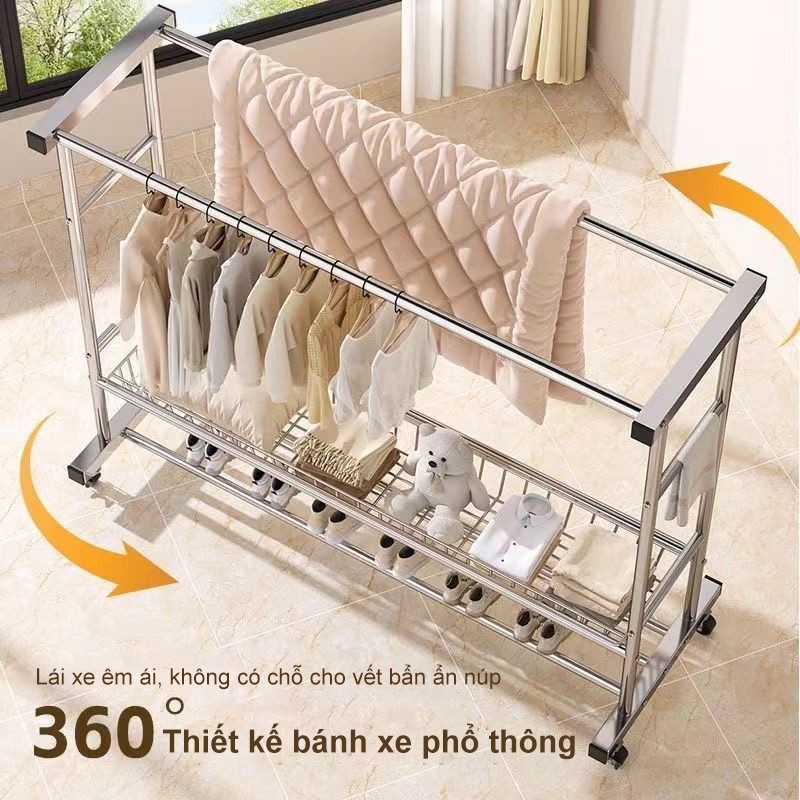 𝐎𝐥𝐢𝐟𝐞 Giàn Phơi Có Bánh Xe Di Chuyển Sào Phơi Giàn Phơi Đồ Lắp Ráp Dễ Dàng
