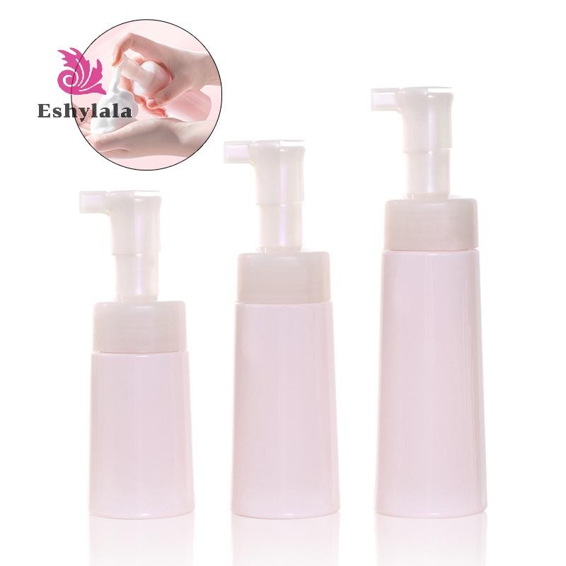 Chai tạo bọt 100 / 150 / 200ml Sữa rửa mặt di động Mousse Chai rỗng có thể đổ lại có nắp bụi Chai bơm xà phòng côn PET [MỚI]