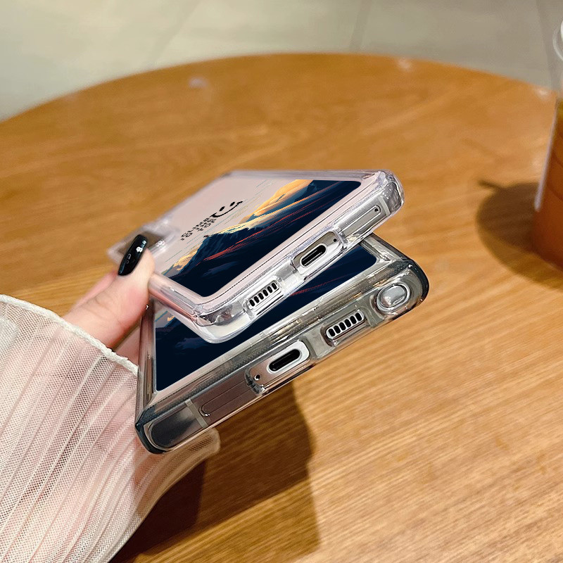 Ốp lưng chống sốc Samsung S25 Ultra S24 FE S24 Ultra Beautiful Mountains Sea Hard cho Samsung S25 + S24 S23 Ultra S22 S21 FE S20 A55 A53 A16 A15 A33 A72 A22