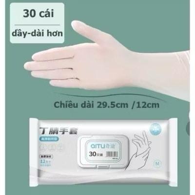 Hộp 30 găng tay làm bếp nấu ăn,găng tay cao su siêu dai vệ sinh nhà bếp