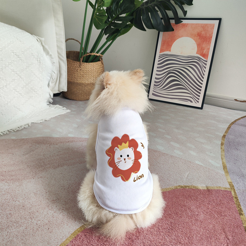 Áo vest in hình mèo / chó cưng dễ thương quần áo thoải mái và thoáng khí cho mùa xuân hè