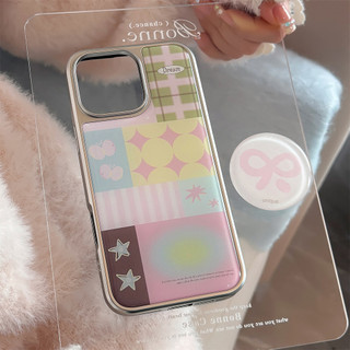 [Sheren] ins Vỏ iPhone nơ khâu phong cách Hàn Quốc Thích hợp cho i17 16 15 14 13 12 11pro max Vỏ bảo vệ chống sốc