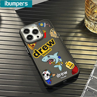 ibumpers Ốp Lưng IPhone Graffiti Shark Drew House Họa Tiết Ốp Điện Thoại Silicon Mềm Sang Chảnh Chống Bẩn Chống Sốc Cho IPhone 16 15 14 12 13 11 Pro Max IP 7 8 Plus X XS XR
