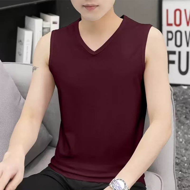 VG Áo Vest Nam Đơn Giản Hợp Thời Trang Thể Thao Thể Dục Màu Trơn Đơn Giản Modal Vải Cotton Hút Mồ Hôi Thoáng Khí Top