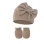 Găng tay chống trầy xước Pealike Bộ mũ bệnh viện bằng vải Cotton ấm áp thoáng khí cho trẻ sơ sinh