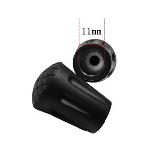 WEETW Walking Stick Tip Protector, Vỏ dưới cực leo núi chống trượt bằng cao su, Đầu gậy đi bộ màu đen 11mm chống mài mòn Trekking cực bảo vệ đầu đi bộ & đi bộ đường dài