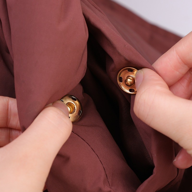 Phụ kiện may mặc thủ công DIY thủ công - Túi đeo quần áo may trên khóa - Nút bấm kim loại 10 / 15mm - Dây buộc chụp vô hình tròn Mini