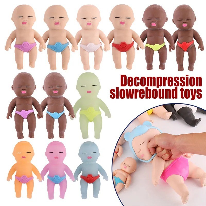 [Đặc sắc] Búp bê ép người lớn - Mềm mại, Phim hoạt hình, Chống căng thẳng, Chống thấm nước - Đồ chơi giải nén - Bóng căng thẳng mặt Pinch - Đồ chơi búp bê thông hơi - Quà sinh nhật cho trẻ em