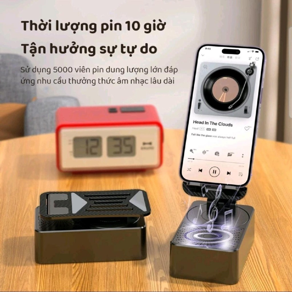 Giá đỡ điện thoại 3 trong 1 kèm sạc dự phòng + loa bluetooth đa năng tiện lợi thích hợp đem đi du lịch