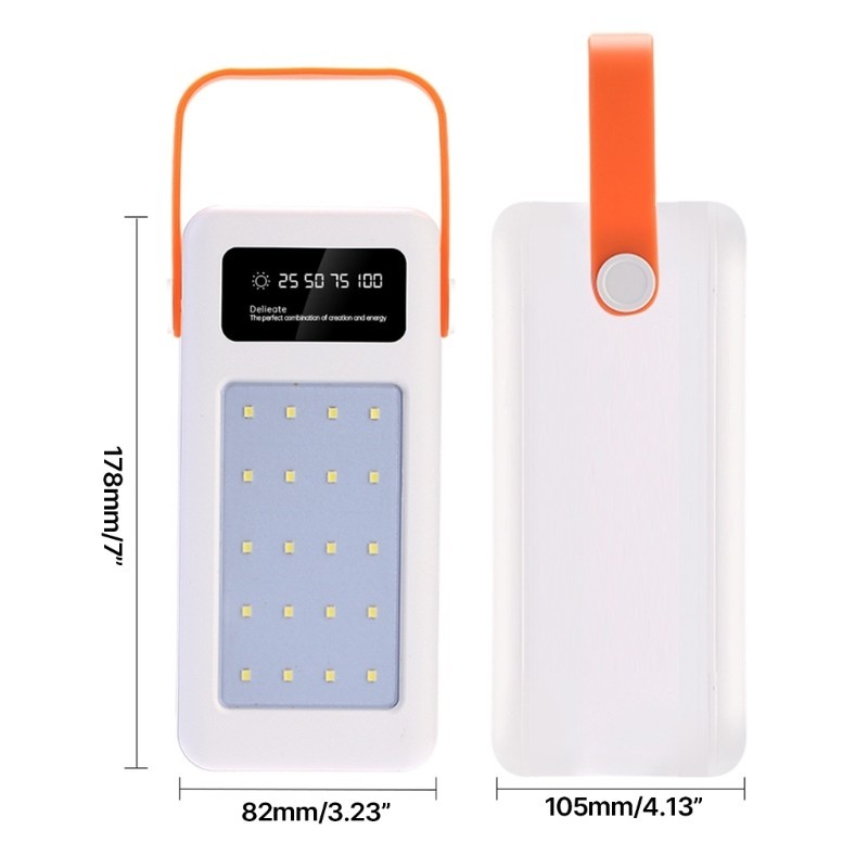 Vỏ Fol DIY 35 Slot 18650 có đèn pin LED