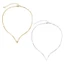 Vòng cổ chuỗi rắn phẳng hình chữ V BTF dành cho nữ Vòng cổ Chocker xương đòn cổ điển