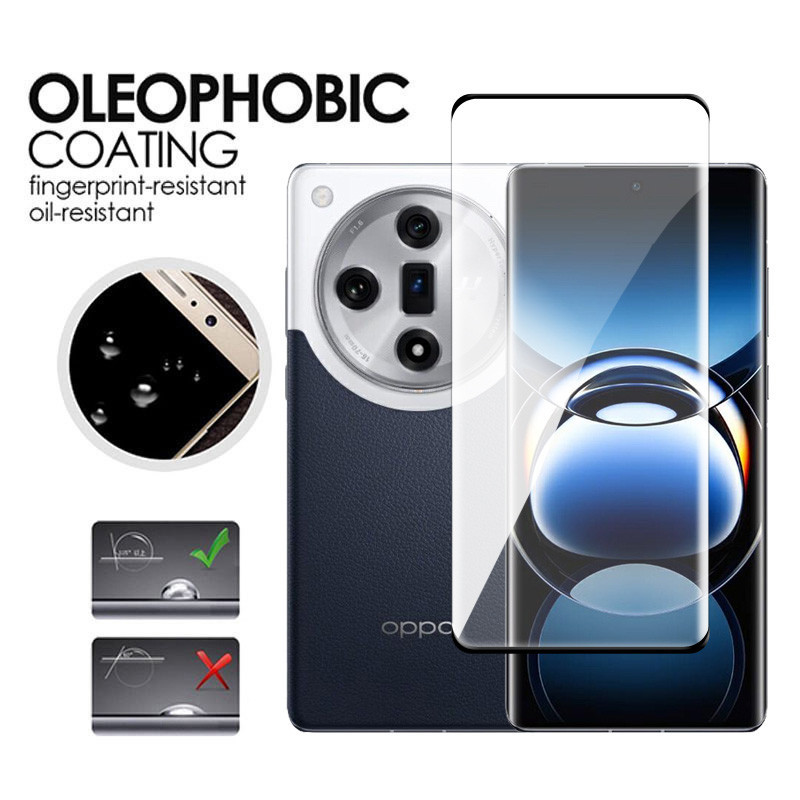Dành Cho OPPO Find X7 Ultra X3 X5 X6 Pro Kính Cường Lực Full Cover Cong HD 9H Bảo Vệ Màn Hình