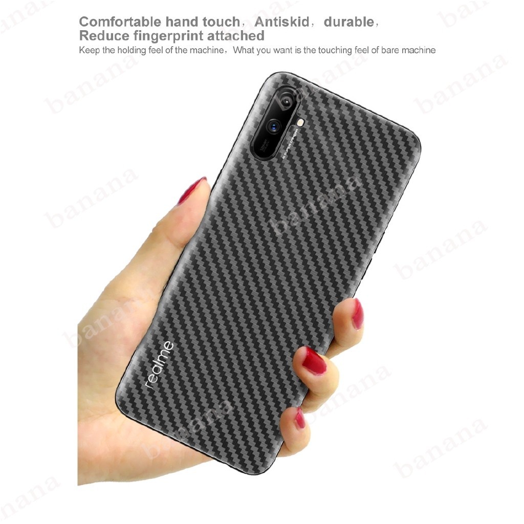 2 Cái Realme Note 60 Note 50 C61 C63 Phim mặt sau bằng sợi Carbon