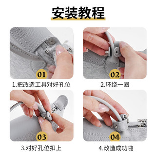 Dây đeo túi, Thích hợp cho túi bánh bao Longchampmini Dây đeo vai bằng da thật được sửa đổi không thủng, Dây đeo dài bằng da bò có thể điều chỉnh, Phụ kiện túi cao cấp