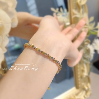 Châu Âu Mỹ ins Phong Cách Mới Màu Vàng Vòng Cổ Đa Năng Dây Xích Vòng Tay Nữ 5mm
