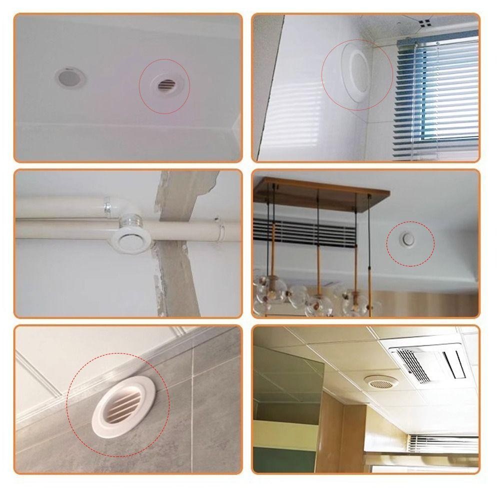 Lỗ thông gió treo tường bên ngoài YMIFI, Lưu thông không khí 75 / 100mm Nắp thoát lỗ thông hơi, Chống chim và chuột bền bỉ Ngăn chặn lỗ thông hơi bằng nhựa Mũ chống nước