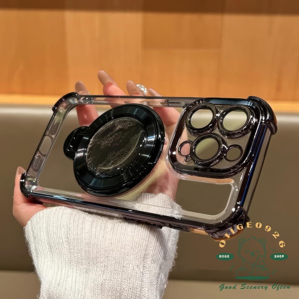 【 Ốp iphone16 】 Ốp điện thoại dạng keo nhỏ giọt có giá đỡ từ tính iphone16 Pro Max 15 14 13 12 11 cho vỏ iPhone Vỏ mềm silicon TPU chống sốc