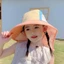 Mũ đi biển vành rộng AWNGD, Mũ chống nắng cho bé bằng vải Polyester, thoáng khí có dây đeo Mũ xô chống tia cực tím cho bé trai bé gái