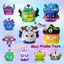 Btc✨Blox Fruits Game Plush✨ Mới Blox Fruits Plush Gối búp bê trái cây hộp, đồ chơi Blox Fruit Toy Funny Box, quà sinh nhật cho trẻ em