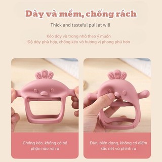 Gặm Nướu Silicone cho bé Myd.23 Thiết Kế Hình Gà Con Dày Dặn mềm mại chống rách an toàn dễ vệ sinh